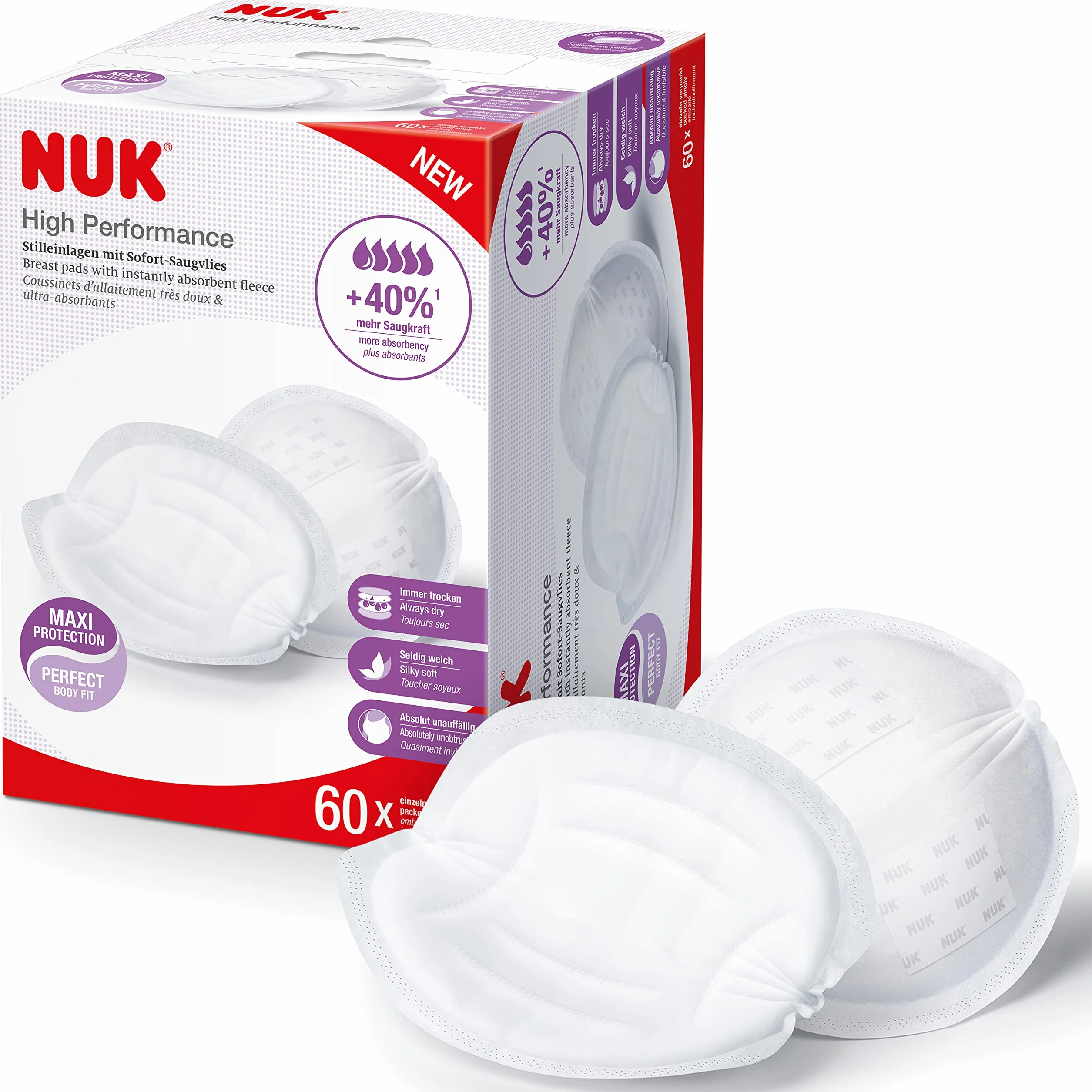 NUK Coussinets d’allaitement jetables 60 unités
