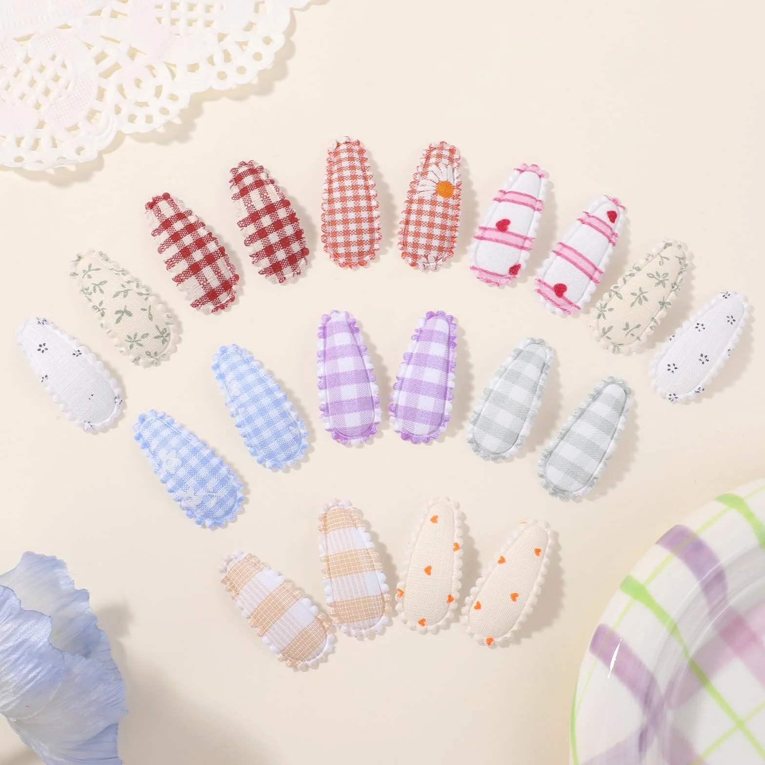Barrettes à cheveux bébé fille imprimé floral 1,5 pouces antidérapantes accessoires cheveux fins