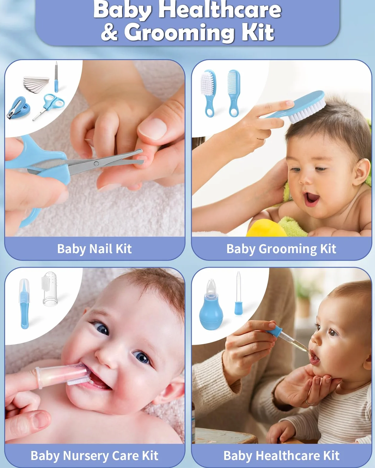 Lictin Lime à Ongle Électrique Bébé 31 en 1, Kit de Coupe Ongle