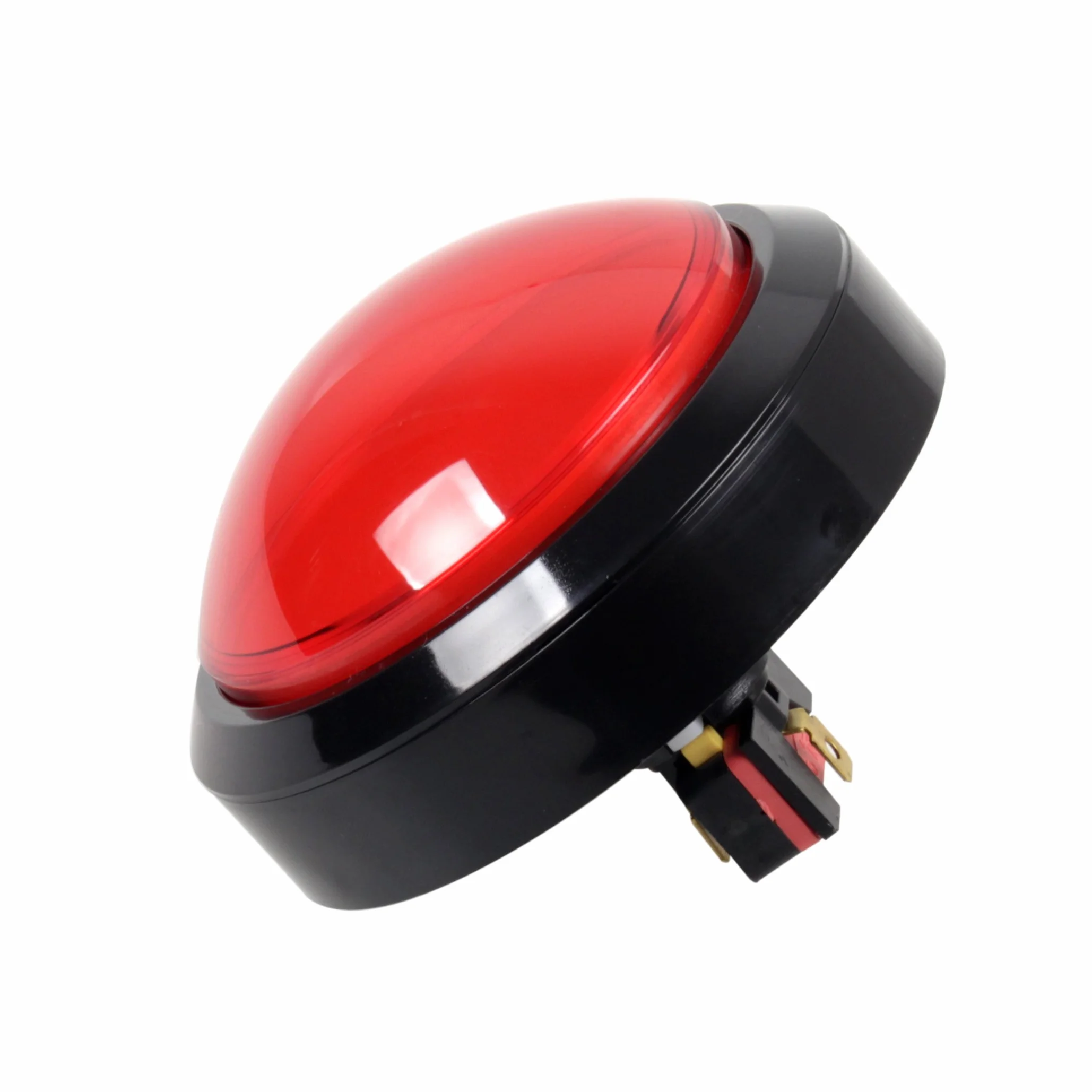 EG STARTS 4 Pouces 100mm Big dôme 12V LED Boutons poussoirs pour Arcade Machine Jeux vidéo Pièces (Rouge)