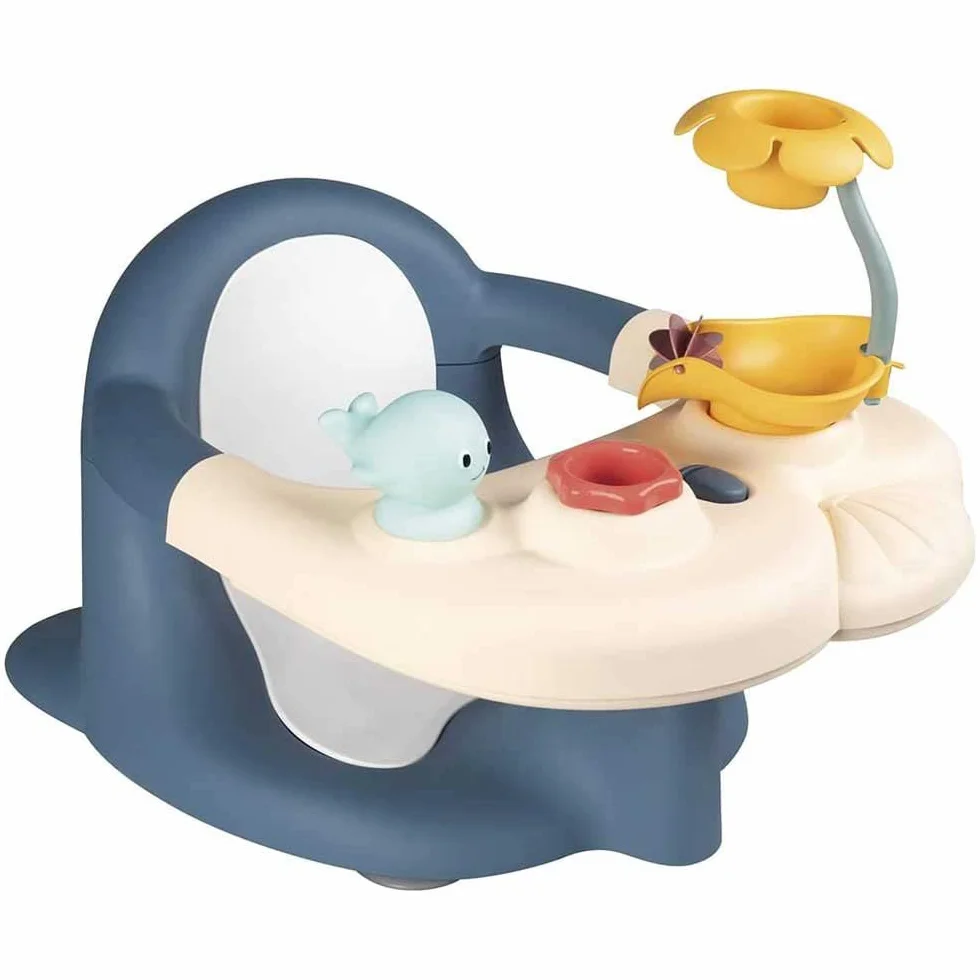 Smoby Little Siège de Bain 2 en 1 Tablette d'Activités Réglable pour Bébé dès 6 Mois Fabriqué en France