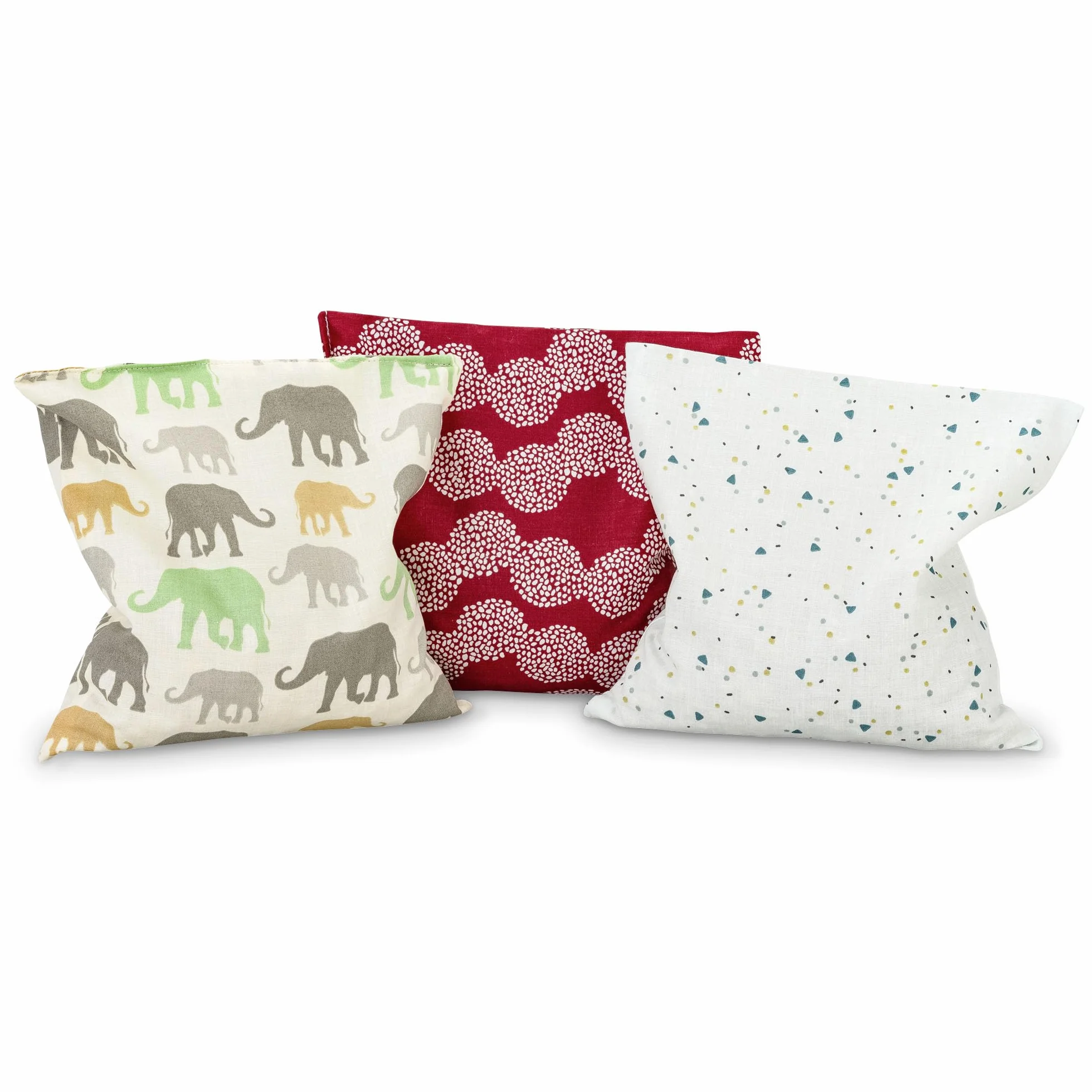 GRÜNSPECHT Coussin chauffant noyaux de cerises 19 x 19 cm Housse coton micro-ondes four vert