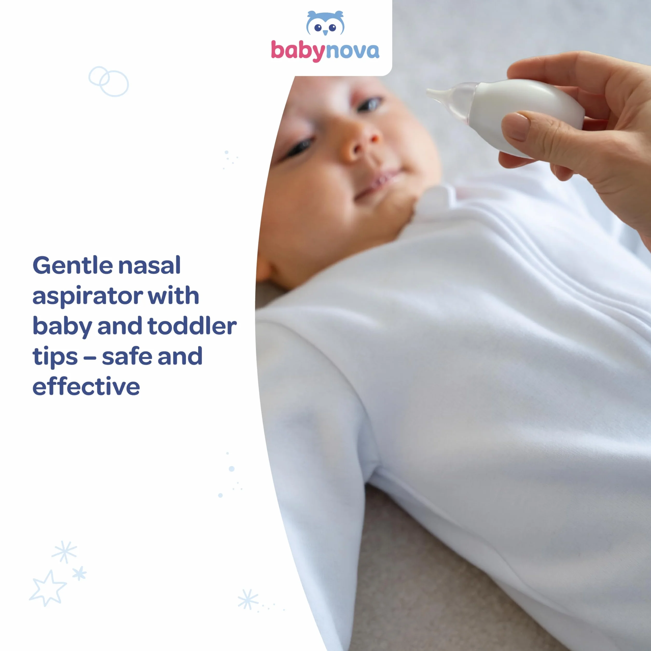 Babynova Aspirateur Nasal pour Bébés et Tout-Petits – Retrait Doux du Mucus Nasal – Sans BPA