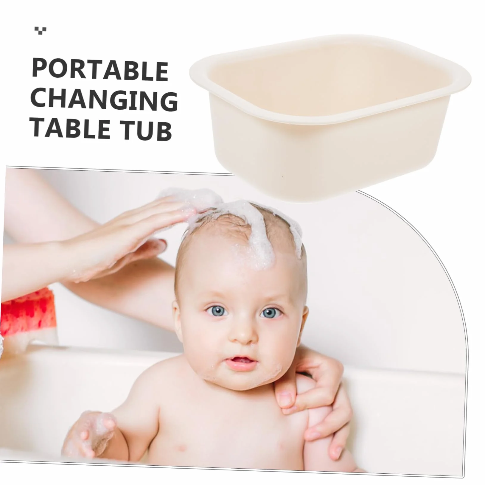 Bassine pour Table à Bébé en Pp Beige