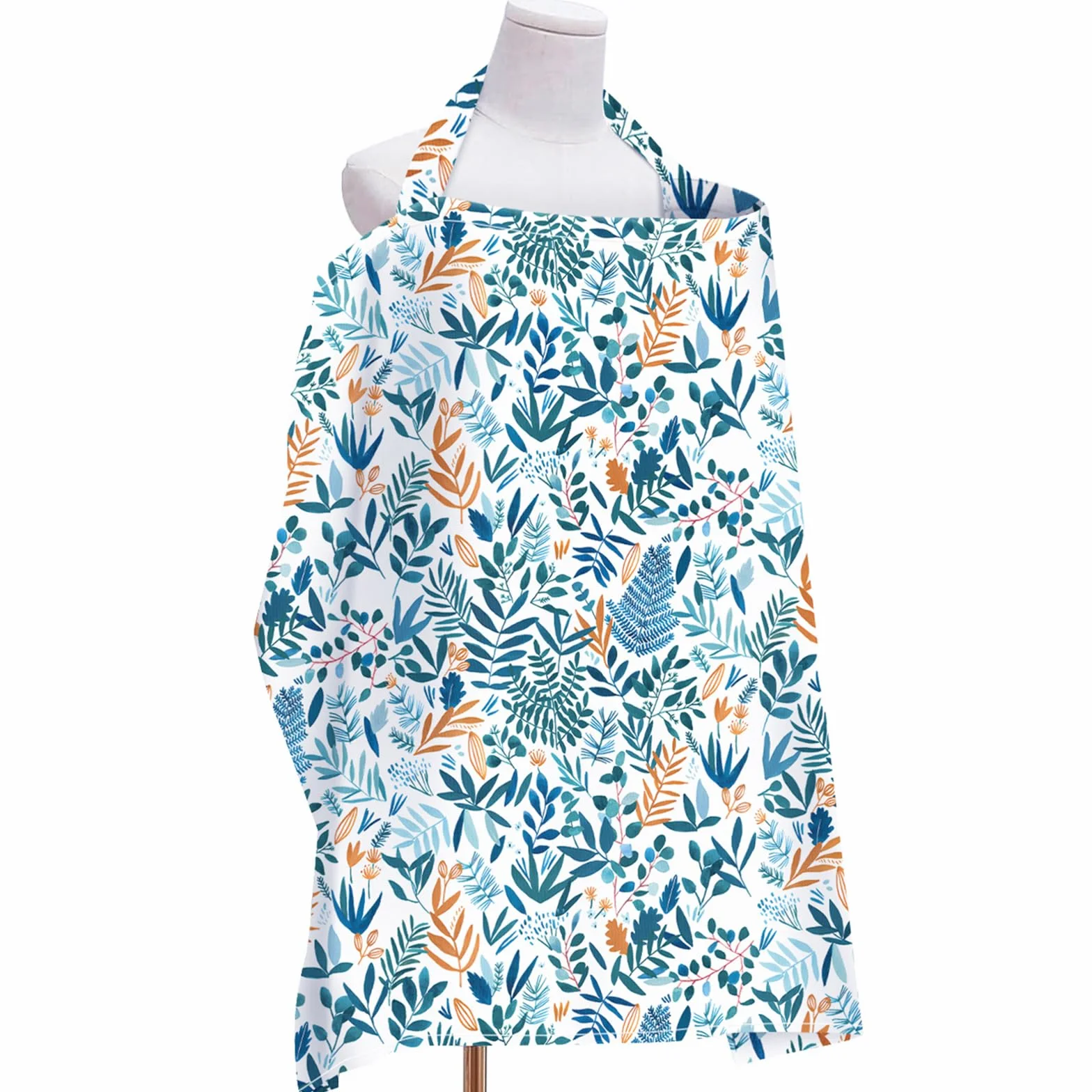 Tablier d'allaitement respirant réglable 72 x 95 cm imprimé floral pour femme