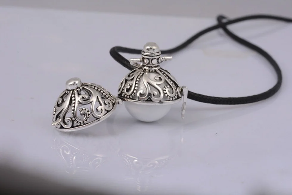 Pendentif Bijou Argent Grossesse Bola Arabesque Blanche
