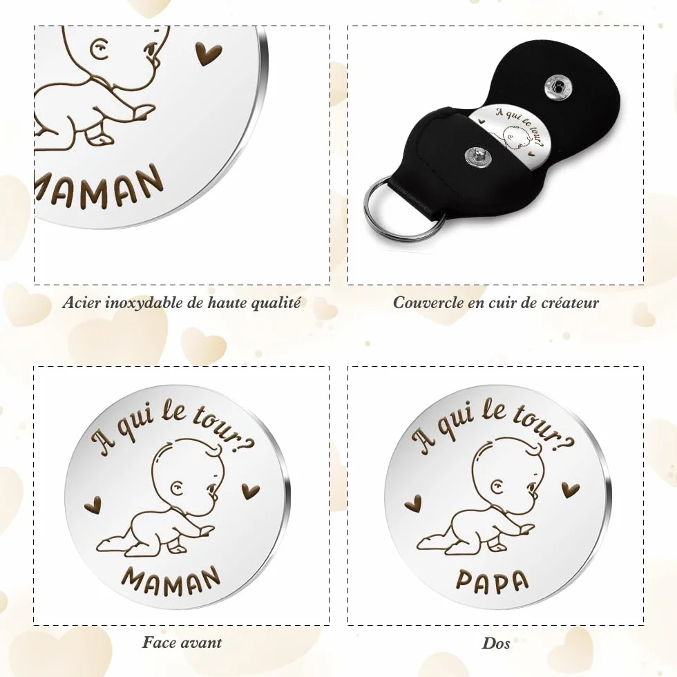 Pièce De Monnaie De Décision Cadeau Naissance Futur Parents Maman