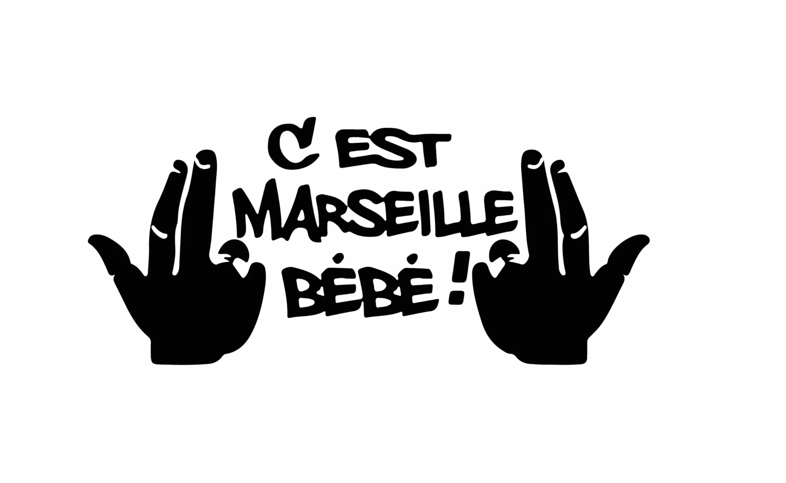 Sticker Autocollant C'est Marseille BÉBÉ Bleu Clair