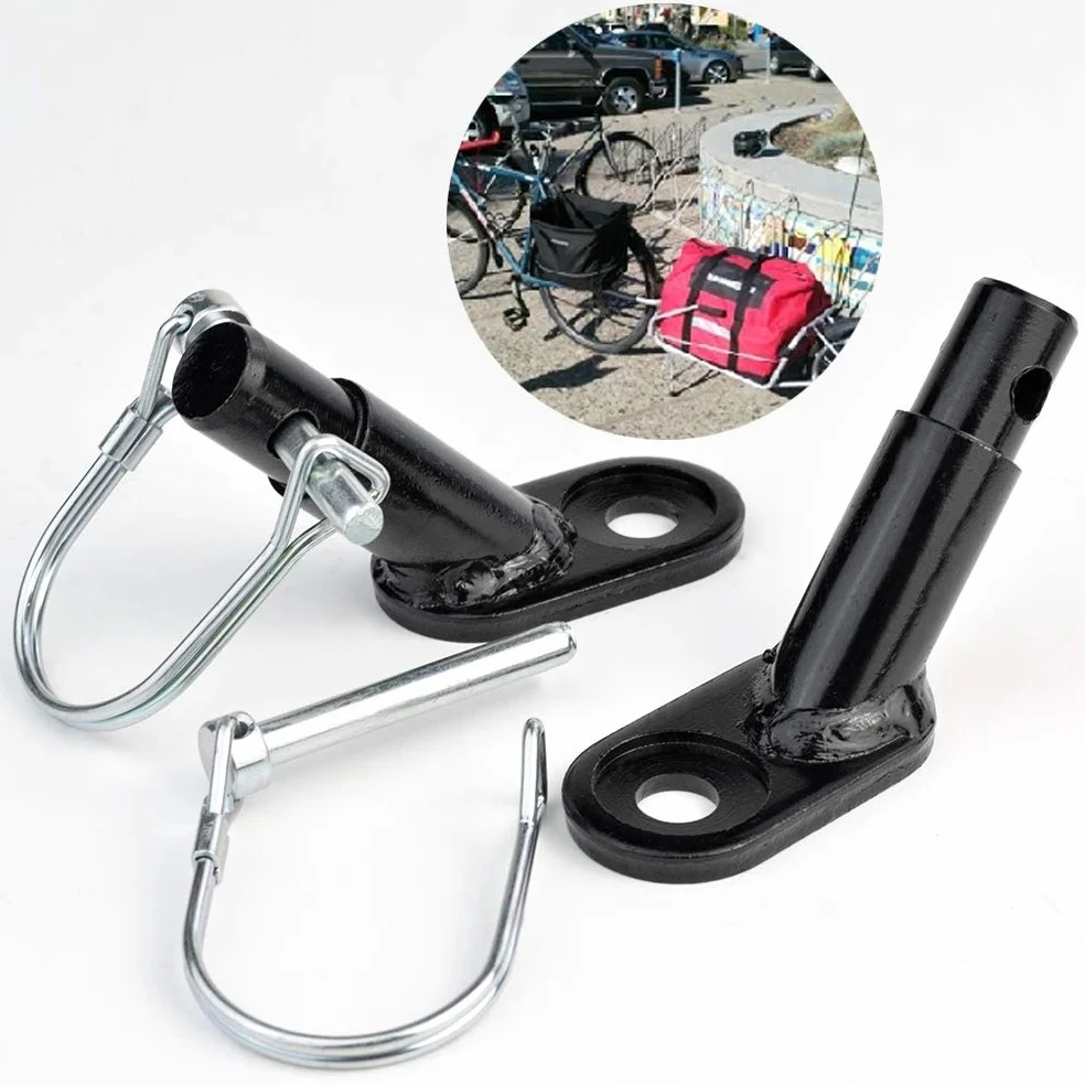KKTOP Lot de 2 attelages de remorque de vélo Noir