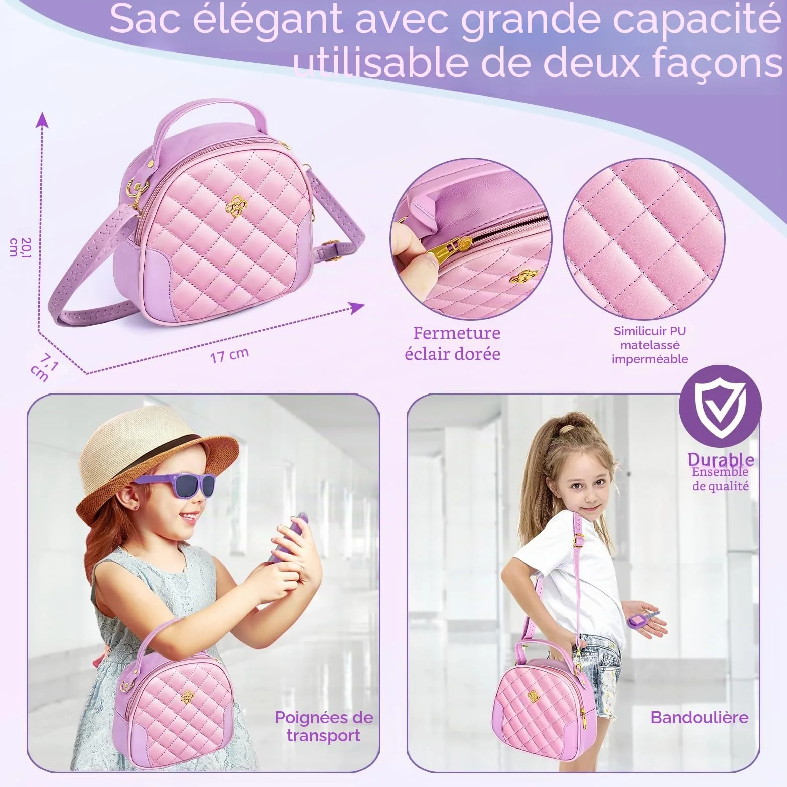 Licorne Sac à Main Jouet pour Fille 3+ Ans avec Accessoires Maquillage