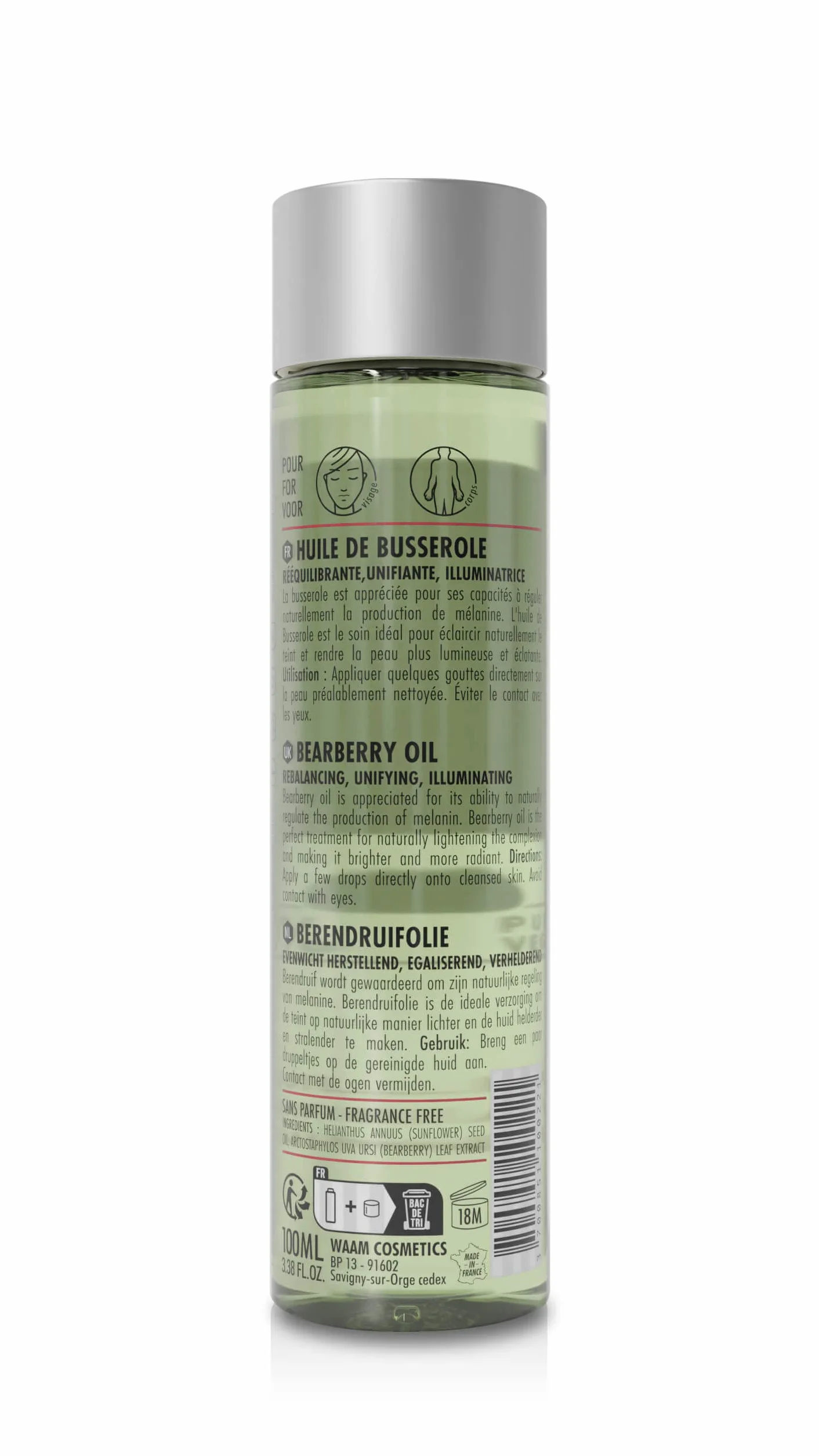 WAAM Cosmetics Huile végétale de Busserole 100% pure naturelle macération à froid anti-tache 75ml
