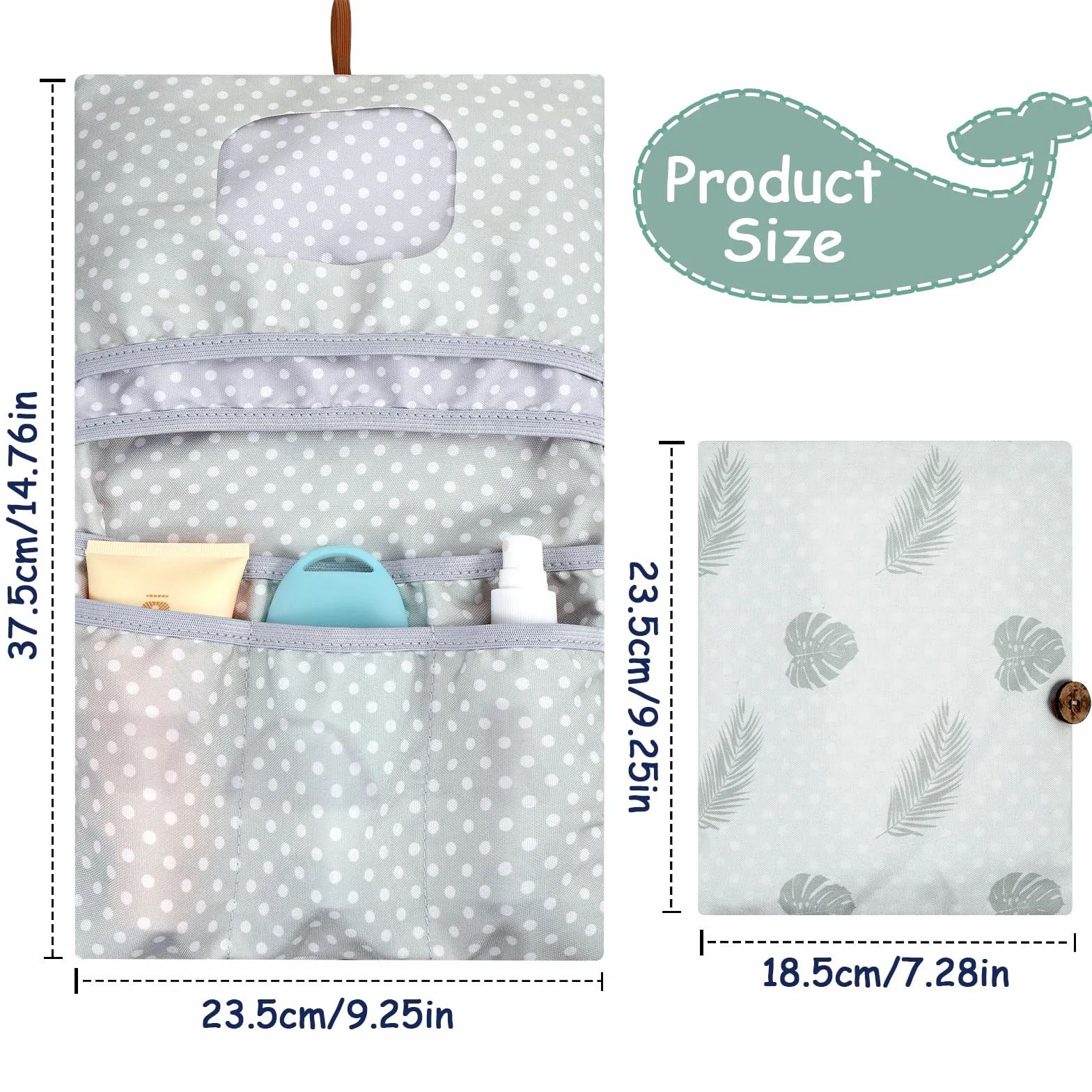 Zocipro Sac à Langer Bébé 2 en 1 Lingettes, Organisateur Pochette de Change Réutilisable