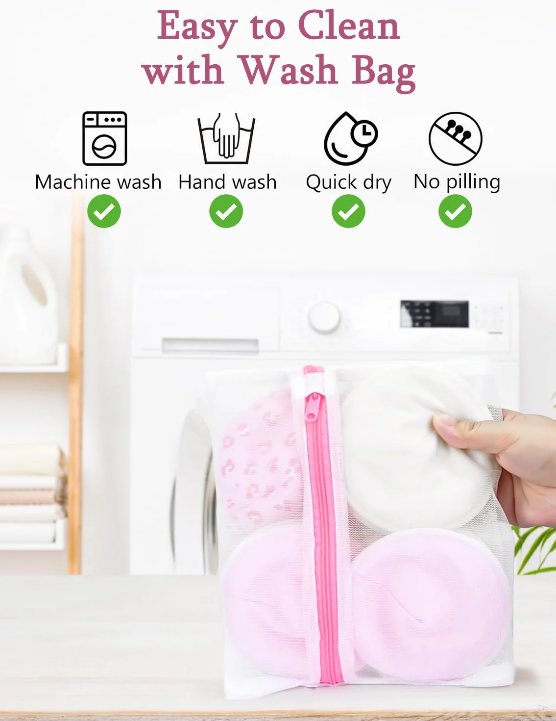 MOMUSE Coussinets Allaitement Réutilisables Paquet de 12 Tissu Ultra Doux Absorption Rapide