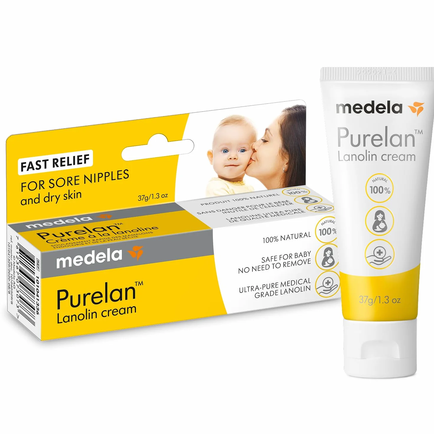 Medela Purelan Crème d'allaitement à la lanoline 100% naturelle hypoallergénique 37g