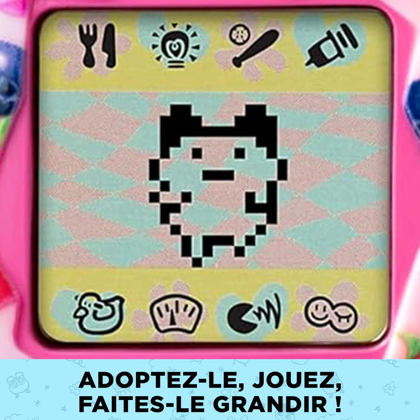 Tamagotchi Original Berry Delicious Animal interactif écran LCD Français 3 Boutons Mini-Jeux Jouet Enfant 8 Ans+