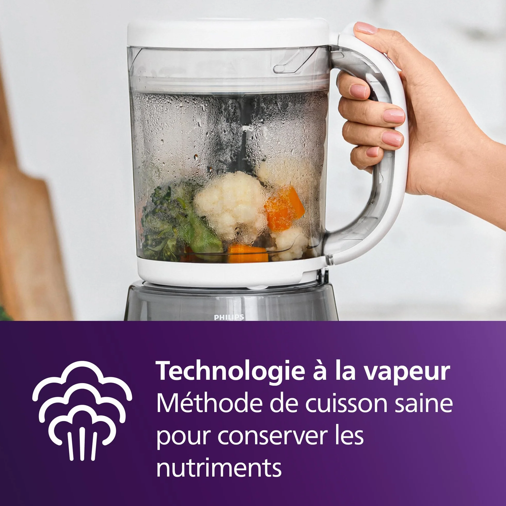 Philips Avent Robot cuiseur vapeur-mixeur 4 en 1 bébé SCF883/01