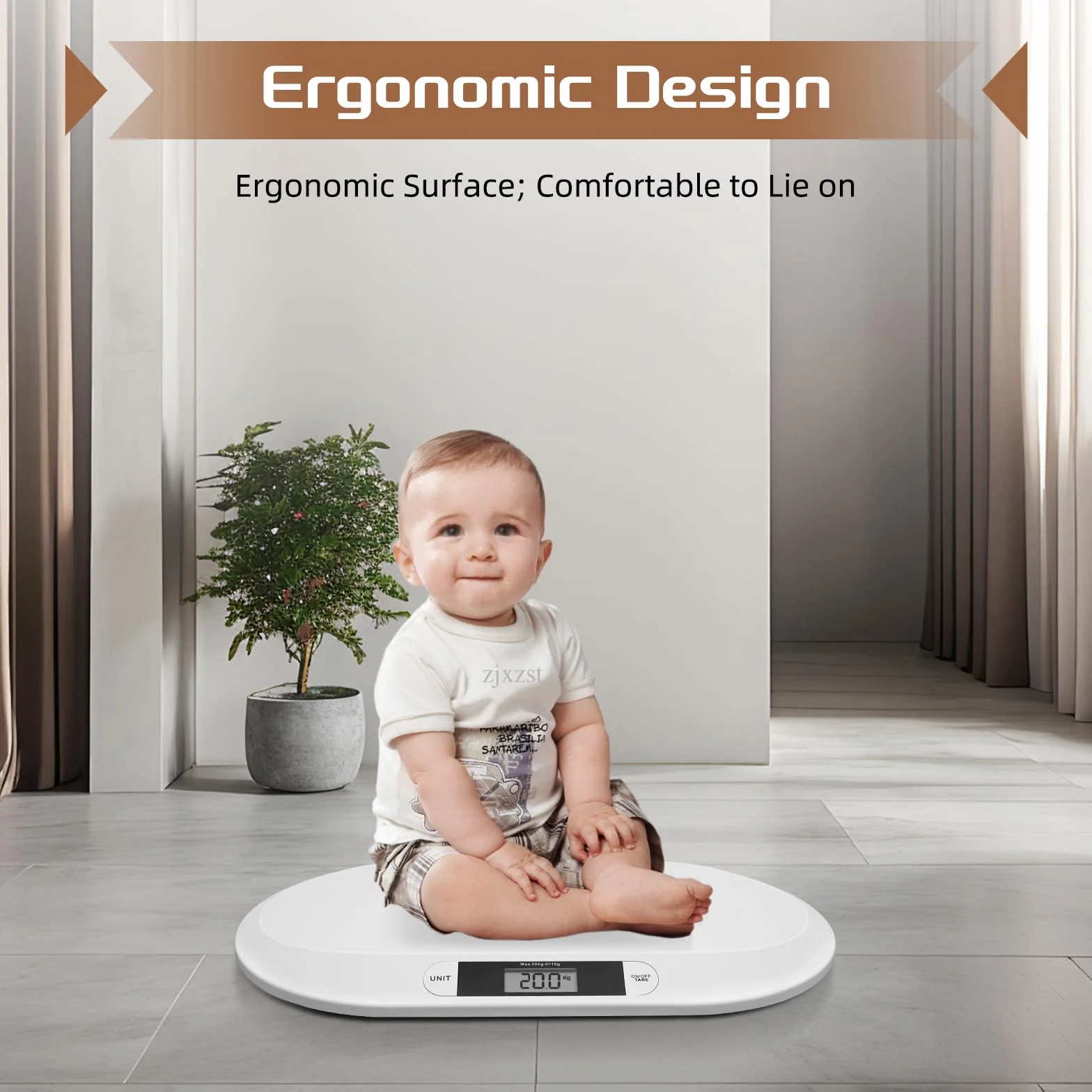 Balance pour bébé numérique 20 kg affichage LCD fonction tare 3 unités