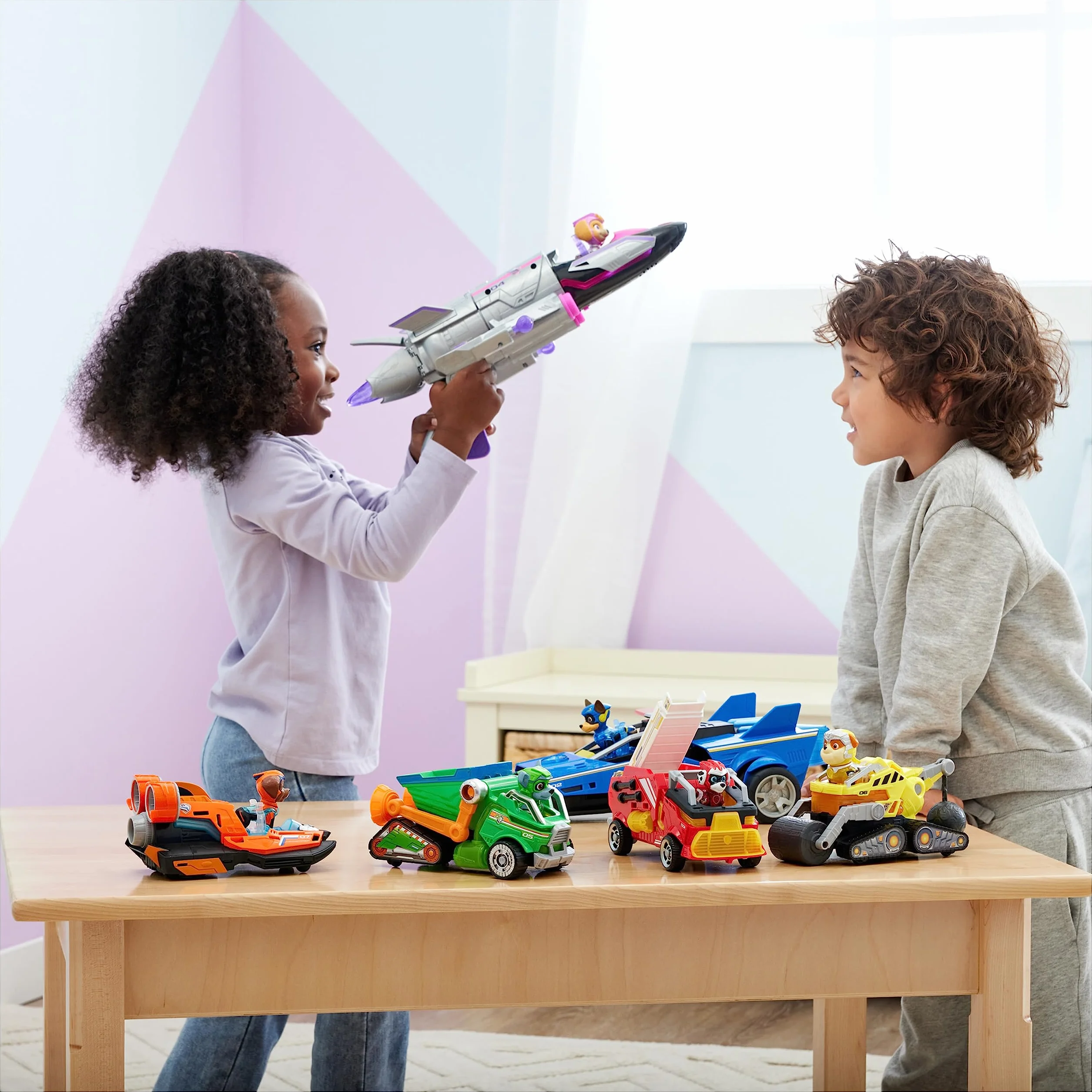Paw Patrol Pat Patrouille Véhicule Figurine Ruben Voiture Collection Sons Lumières Jouet Enfant 3 Ans+