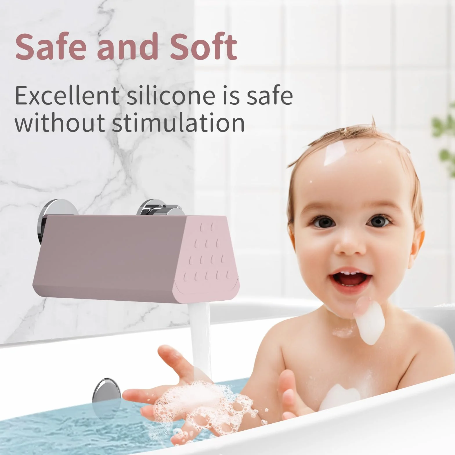 Housse de robinet de baignoire en silicone souple pour bébé, ajustement universel de sécurité