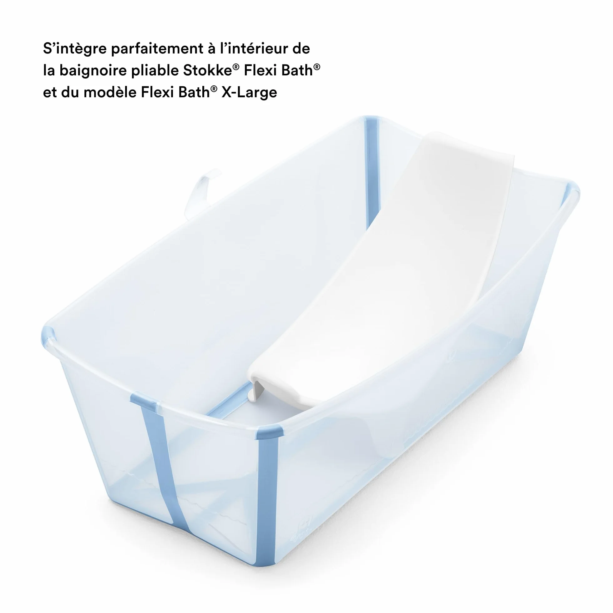 Stokke Flexi Bath Support pour nouveau-nés Blanc - Pour baignoire bébé pliable, léger et sûr jusqu'à 8 mois