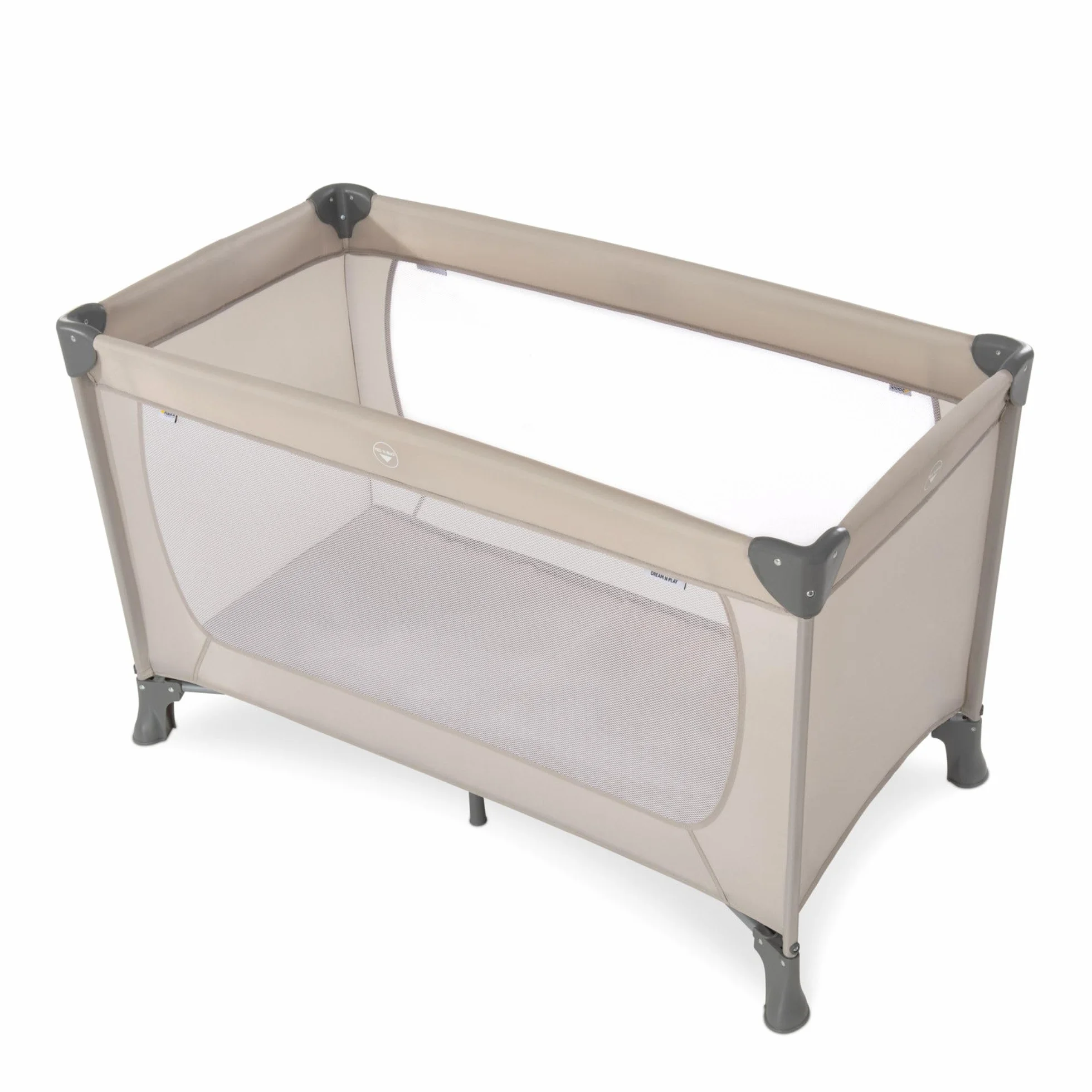 Hauck Dream N Play Lit Parapluie Voyage Bebe Enfant Pliable Compact Sac Transport 15 kg Beige