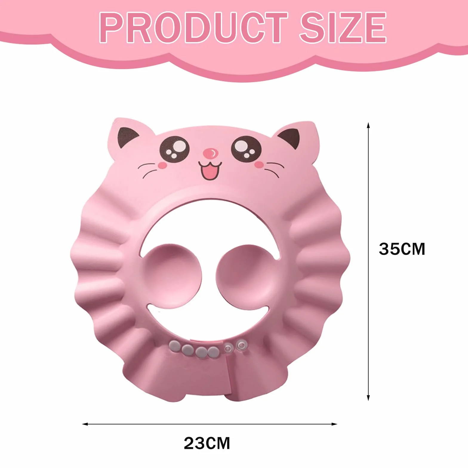 Casquette de bain bébé réglable visière protection yeux visage shampooing
