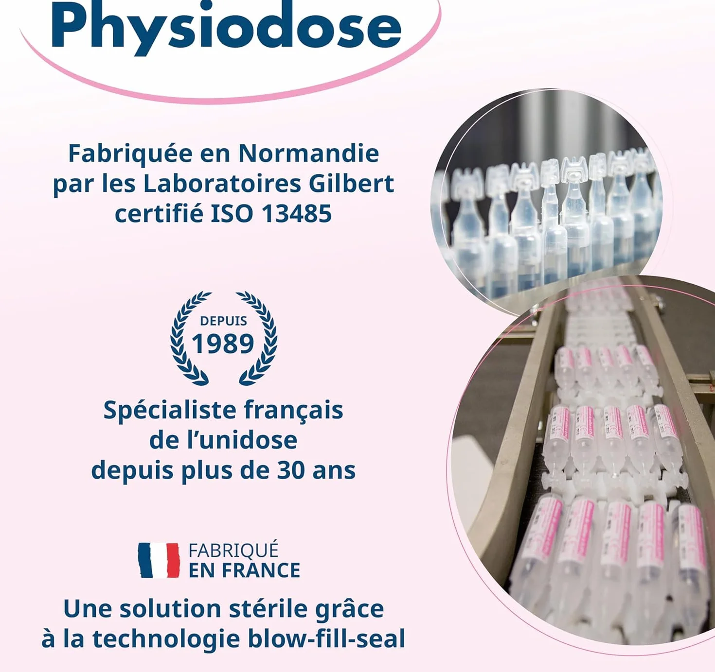 Laboratoires Gilbert PHYSIODOSE Sérum Physiologique 40x5ml Hygiène nez yeux oreilles