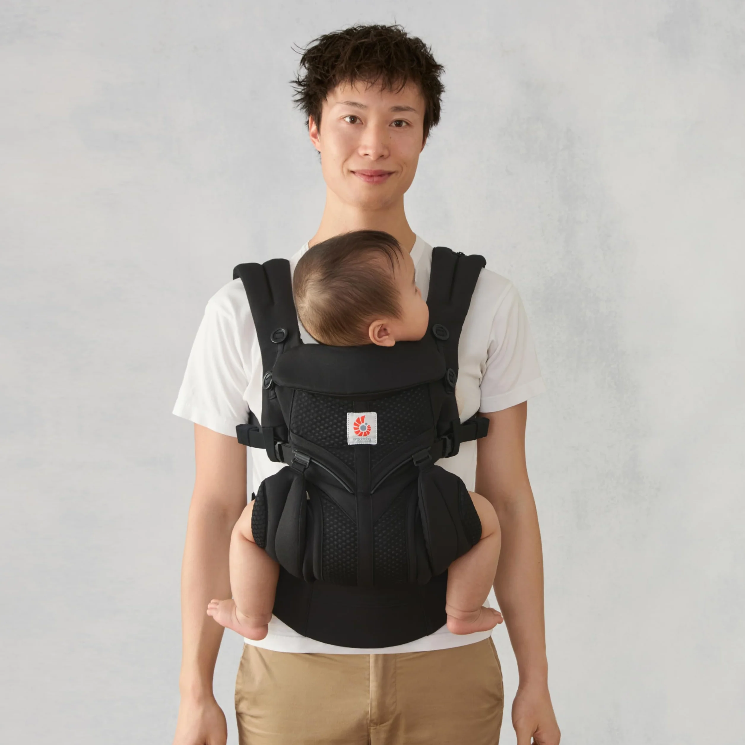 Ergobaby Omni 360 Porte Bebe Ergonomique Physiologique Nouveau ne, Cool Air, Onyx Noir