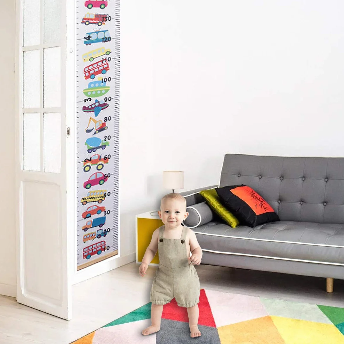 Toise Murale Enfante Règle Graduée Bébé Autocollants Décoration Murale