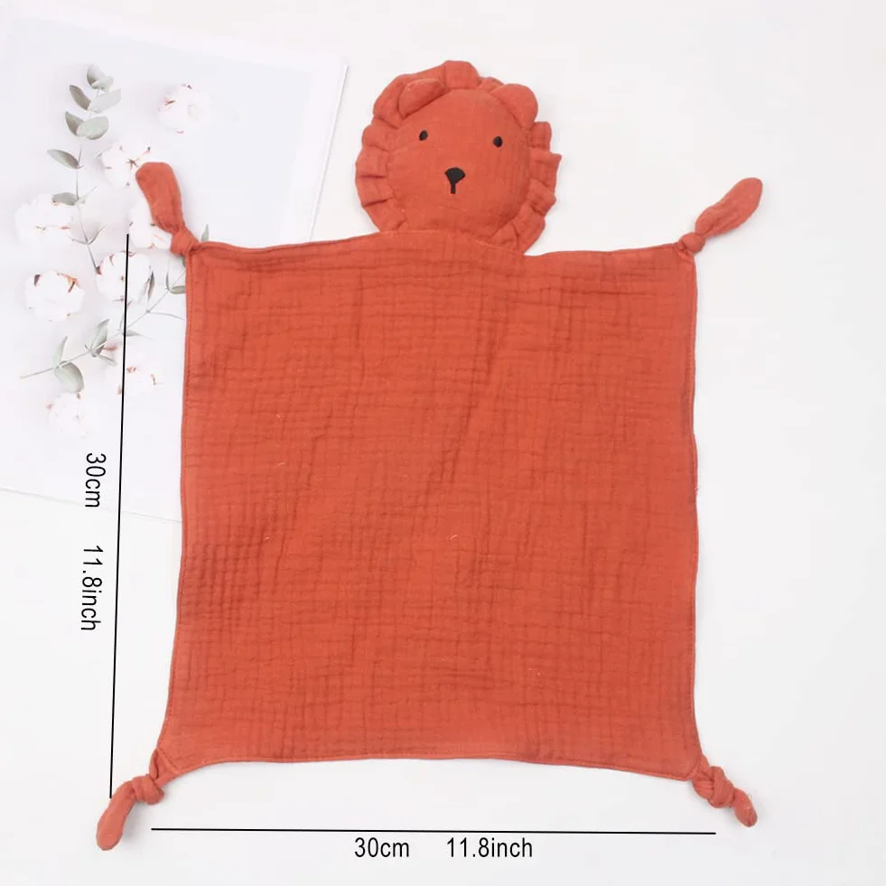 Peluche doudou panda lion éléphant mousseline jouet bébé cadeau naissance