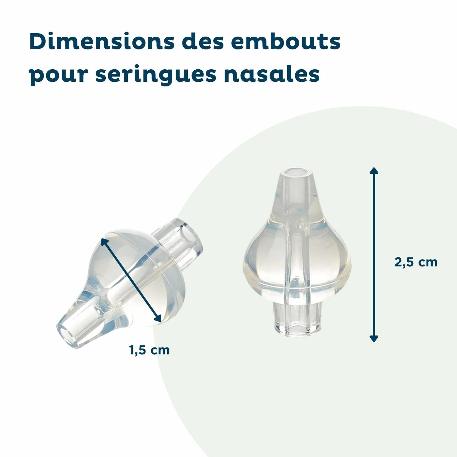 THERMOBABY Lot De 10 Embouts Silicone Pour Seringue Nasale Bébé Réutilisables Compatibles 10 ml