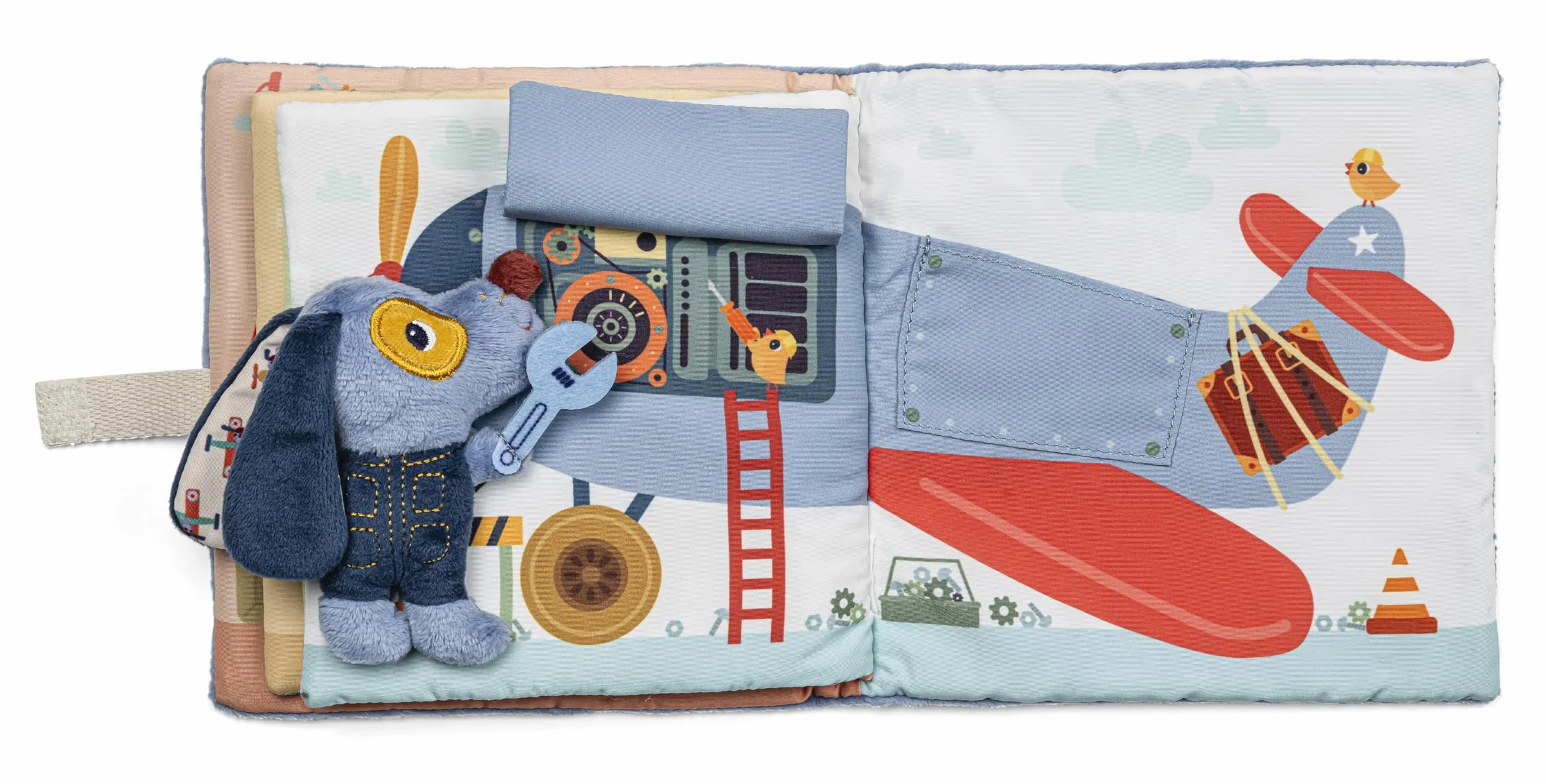 Lilliputiens Livre d'Activités en Tissu Le Garage de Jules Jouet Educatif dès 12 Mois