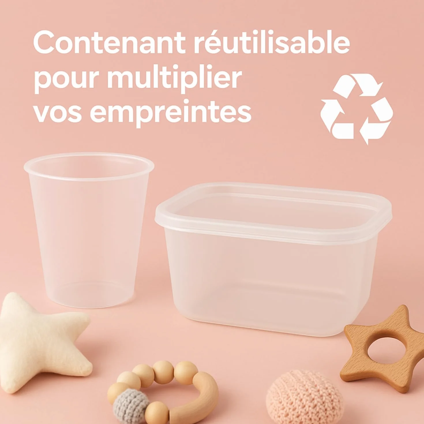 Kit de Moulage Bébé ANCRER® 4 Empreintes Mains Pieds Fille Garçon Contenants Réutilisables Cadeau Naissance