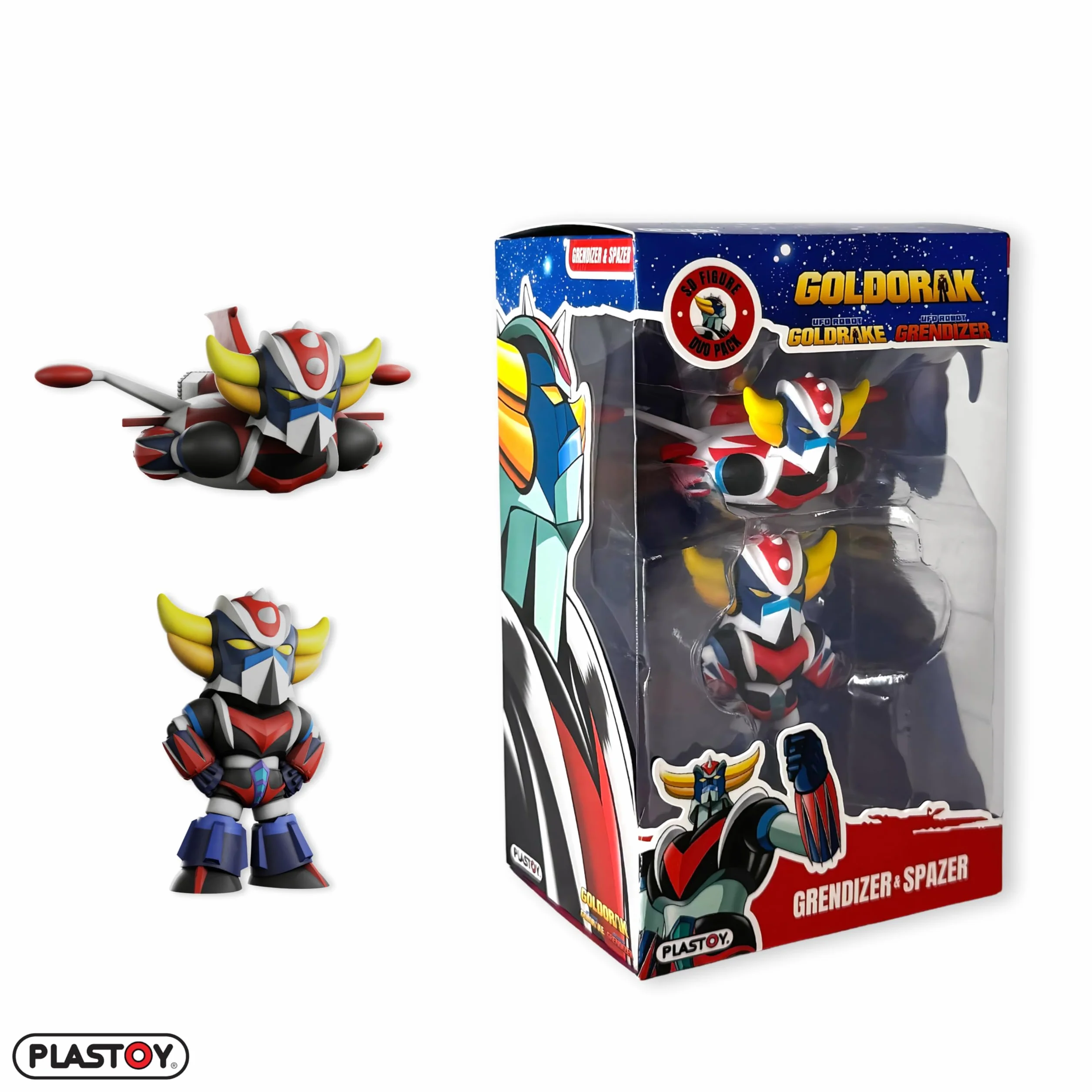 Plastoy Goldorak Duo figurines Spacer et Goldorak debout PVC 7 cm