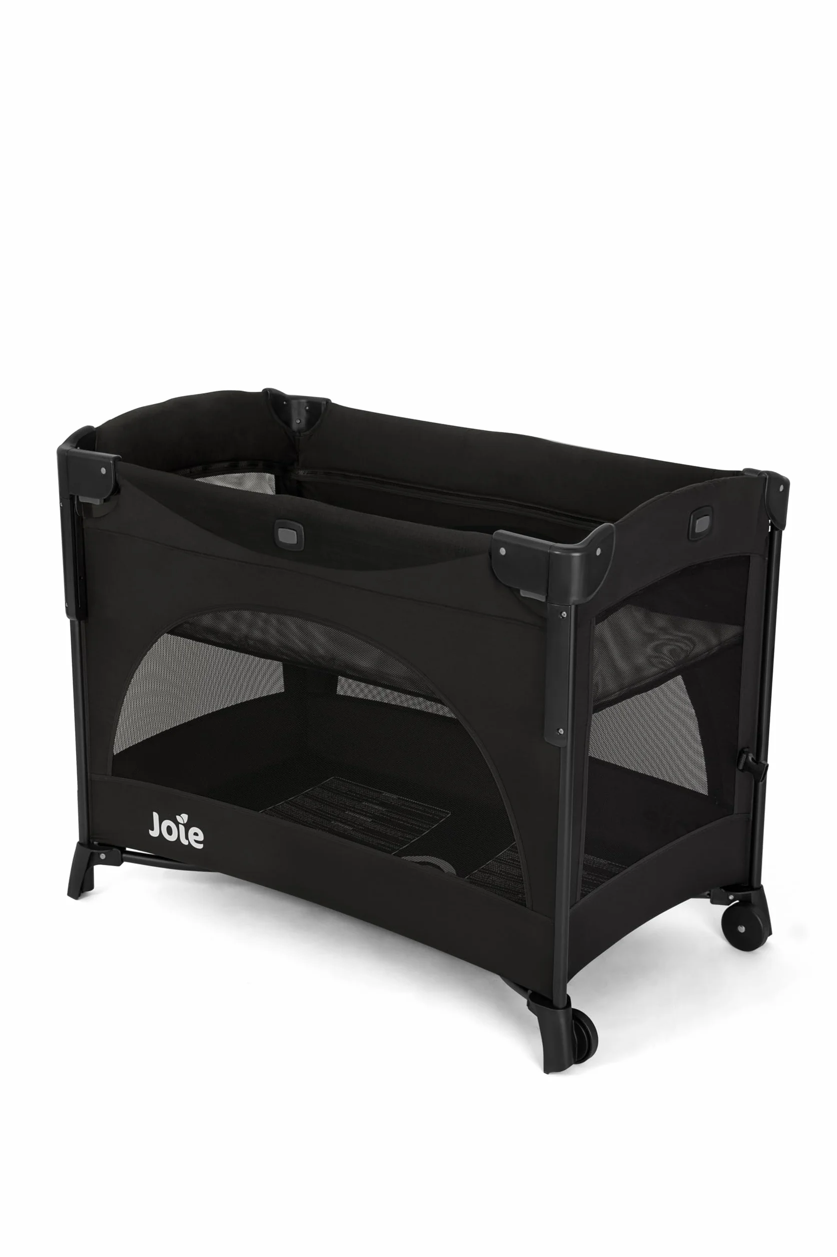 Joie KUBBIE Sleep Lit Parapluie bébé avec Bassinet De la Naissance à 15 kg Côté abaissable cododo Pliable Compact Léger Matelas Confortable Sac Transport Inclus Color Shale