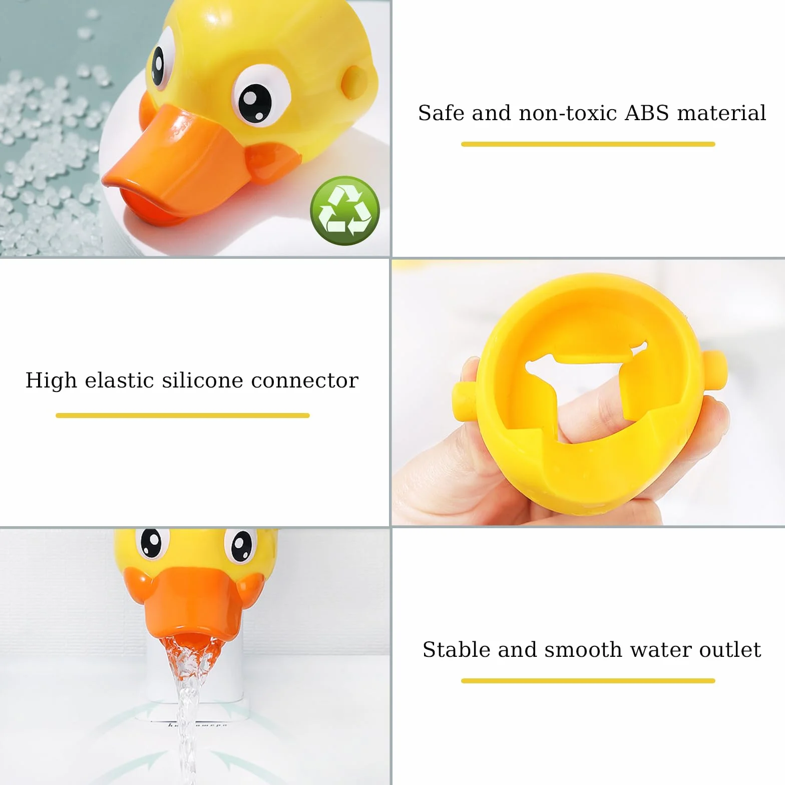 Extension Robinet pour Enfant 1 Pièces Robinet de Rallonge Design Canard réglable