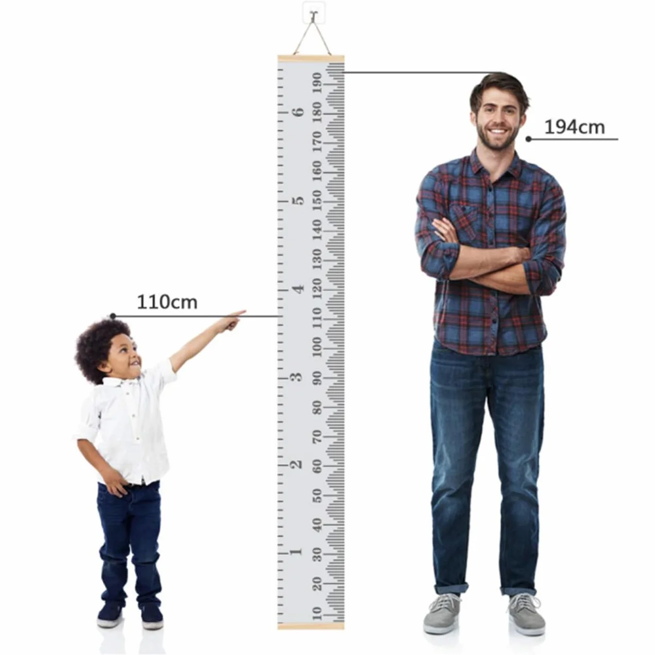 Toise de Hauteur pour Enfants Murale Règle Croissance Décoration Chambre