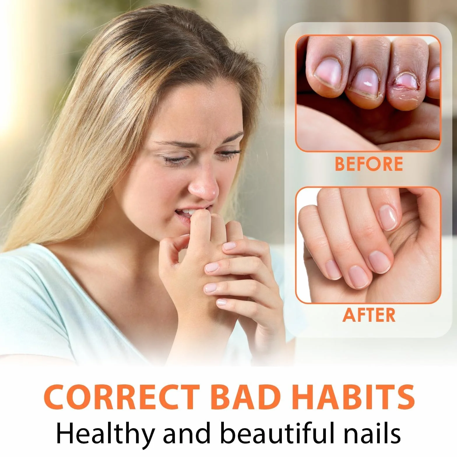 Stylos Amers Anti-Rongement d'Ongles pour Enfants et Adultes, Stop Onychophagie et Succion de Pouce