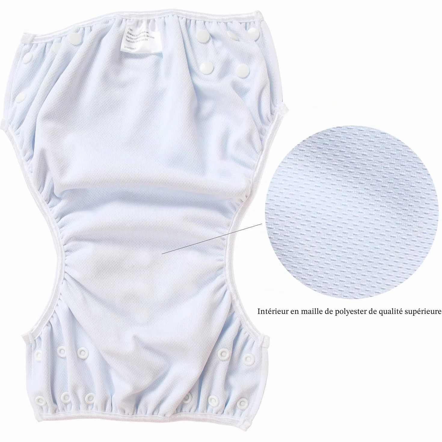 Teamoy Couches de Bain Lavables pour Bébé Jusqu’à 3 ans, Maillot de Bain Ajustable pour Garçons et Filles, Avion + Sourire
