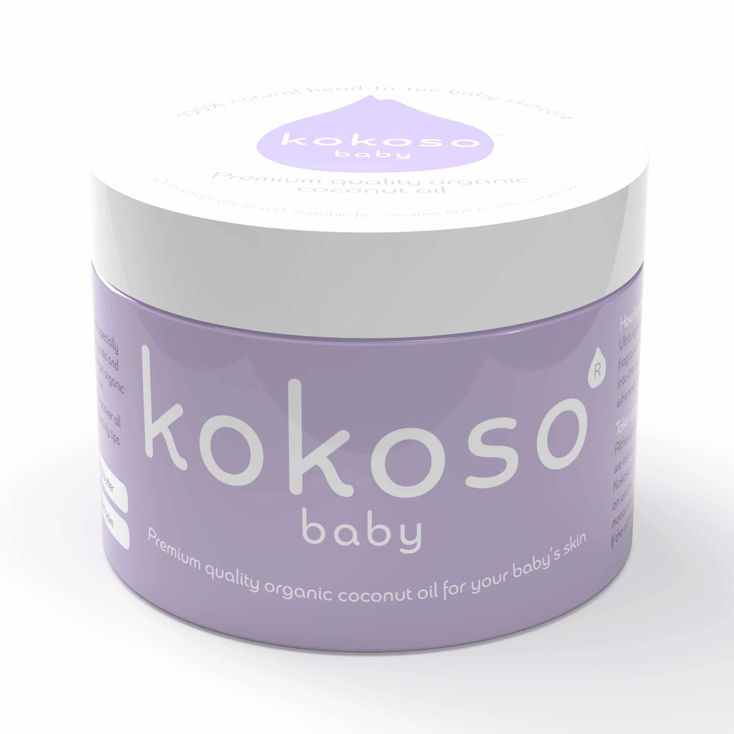 Kokoso Huile de noix de coco bio pour bébé 100% naturelle 70g