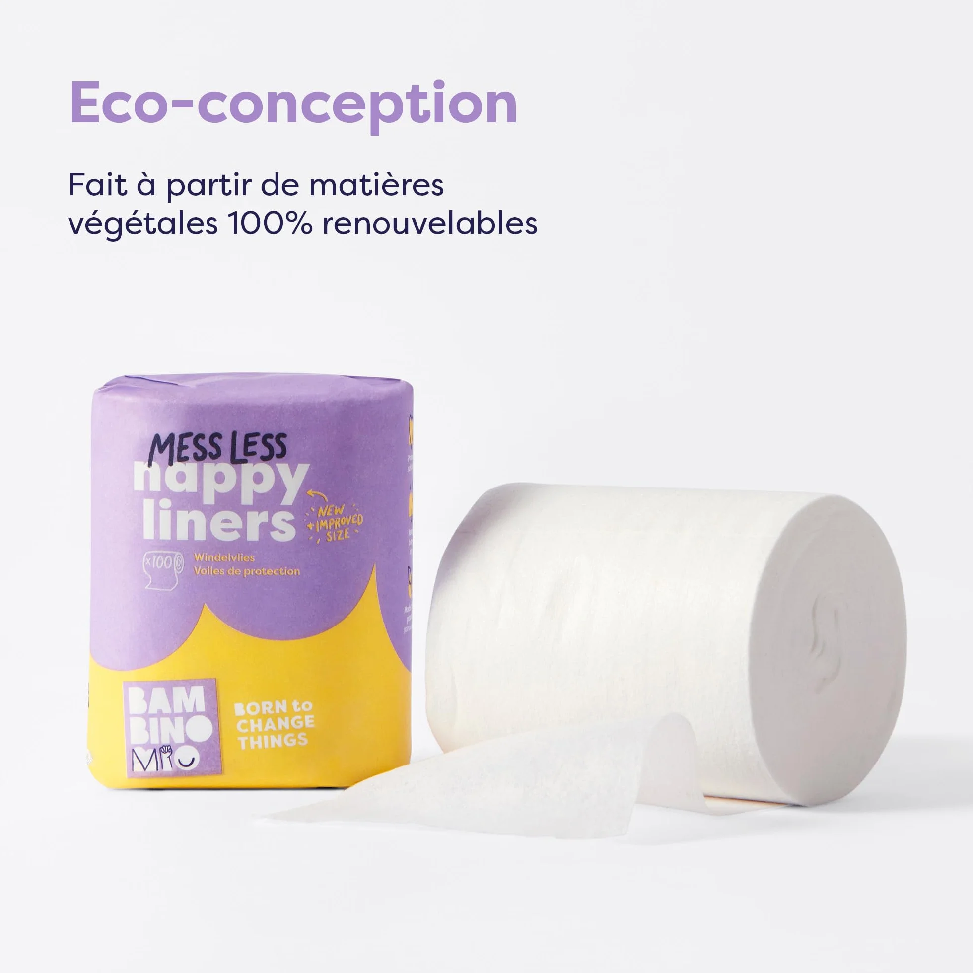 Bambino Mio Voiles de protection ultra doux 100% renouvelables 100 Voiles 2 pack